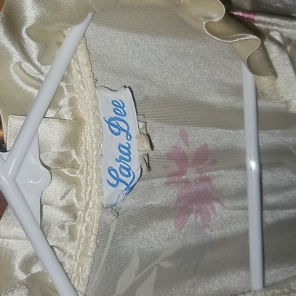 Lara Dee Vintage Silky Long Robe 1 Pocket belt tie sz S - Picture 3 of 7